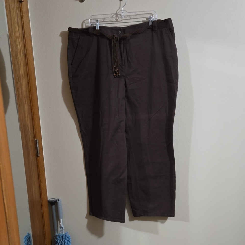 Charter Club Dark Brown Straight Leg Pants